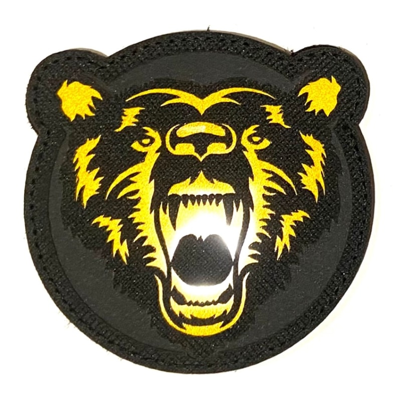 ѥå431 Laser Cutting Patch Bear Orange