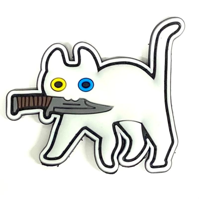 �ѥå�399 Bite Knife Cat White