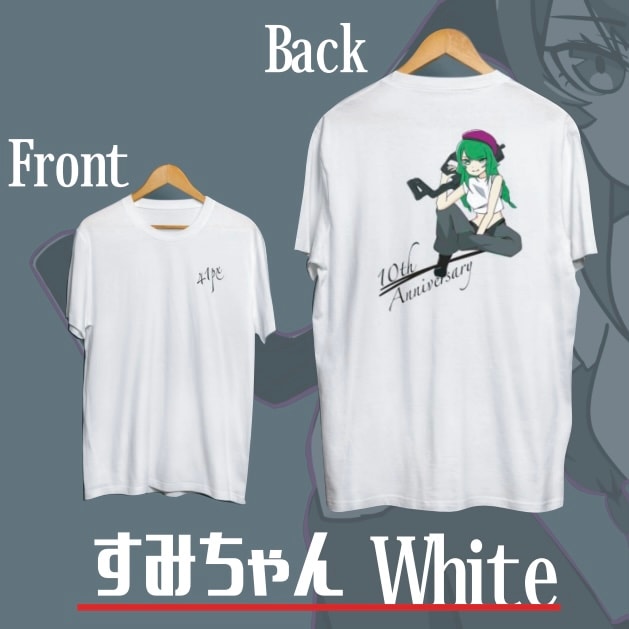 【新品未開封】出品期間〜9/10まで サバチャンクエスト Tシャツ 白 L 41PX 10th ANNIVERSARY.Tシャツ すみちゃん White 11月中旬 順次