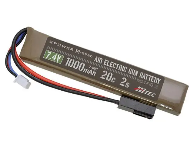 HiTEC XPOWER R-SPEC AEG Li-Po 7.4V 1000mAh 20C 2S-タミヤ(XPRAEG100020C2S)