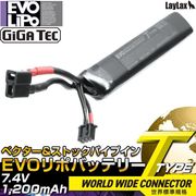 LayLax �饤�饯�� EVO��ݥХåƥ꡼ 7.4V/1200mAh �٥�����&���ȥå��ѥ��ץ���(T�����ͥ�����) GIGA TEC �����ƥå�