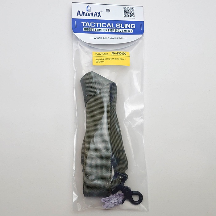 AMOMAX AM-SS010G Singl Point Sling with round hook OD Green