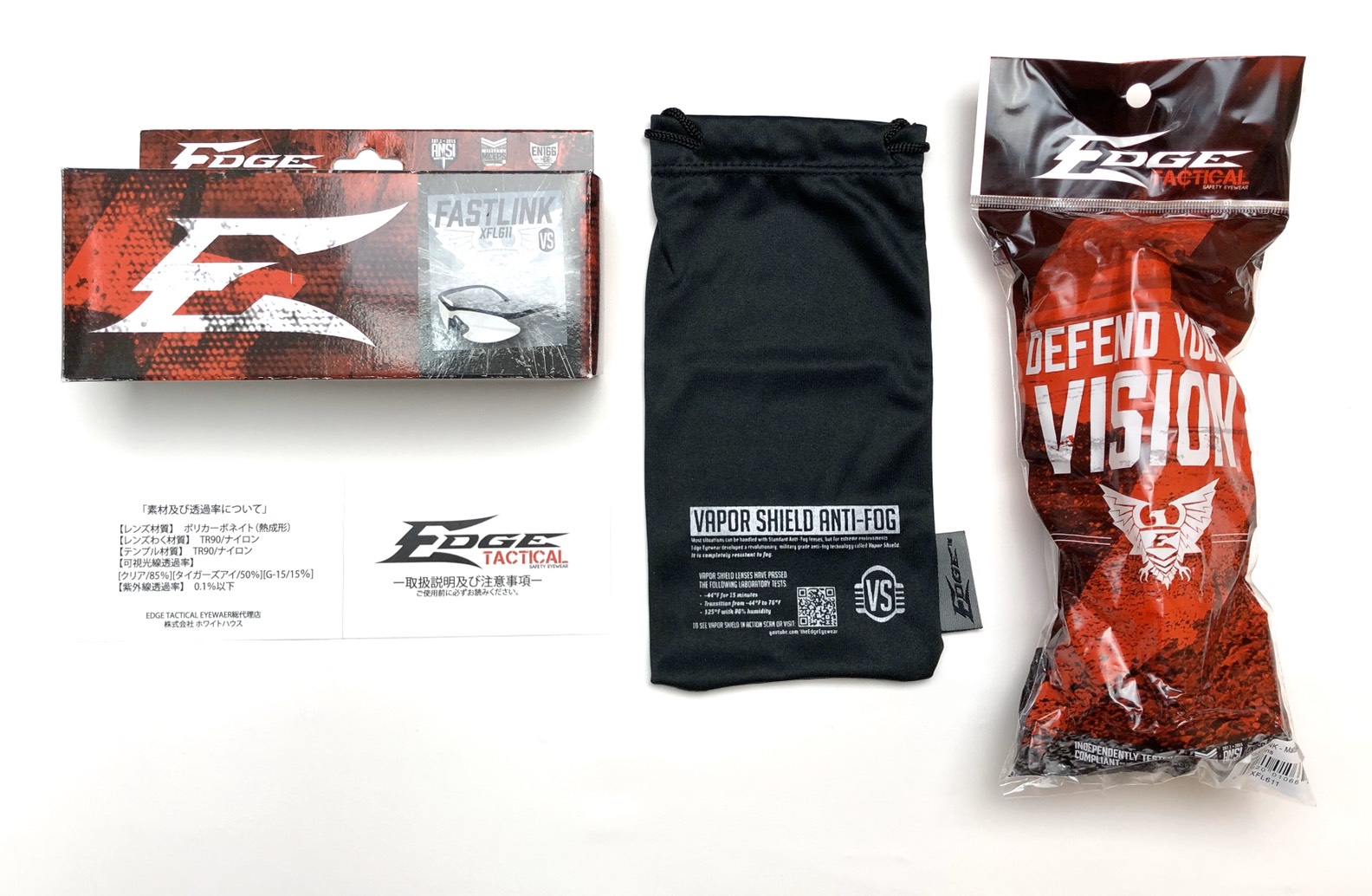 EDGE Tactical��XFL611��Fastlink - Black Frame/Clear VS Lens