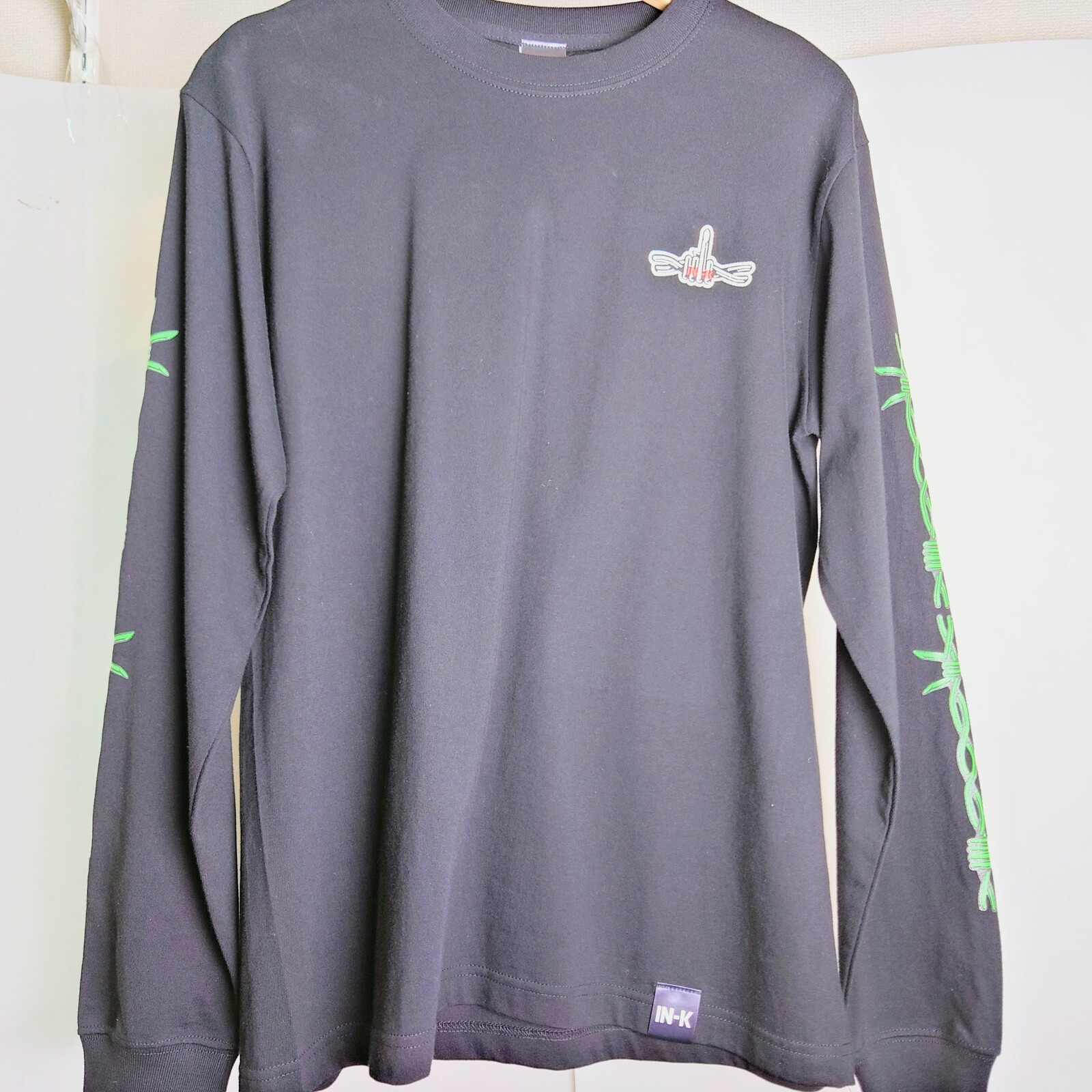 IN-K L/S Tee BARBED FXXK GREEN