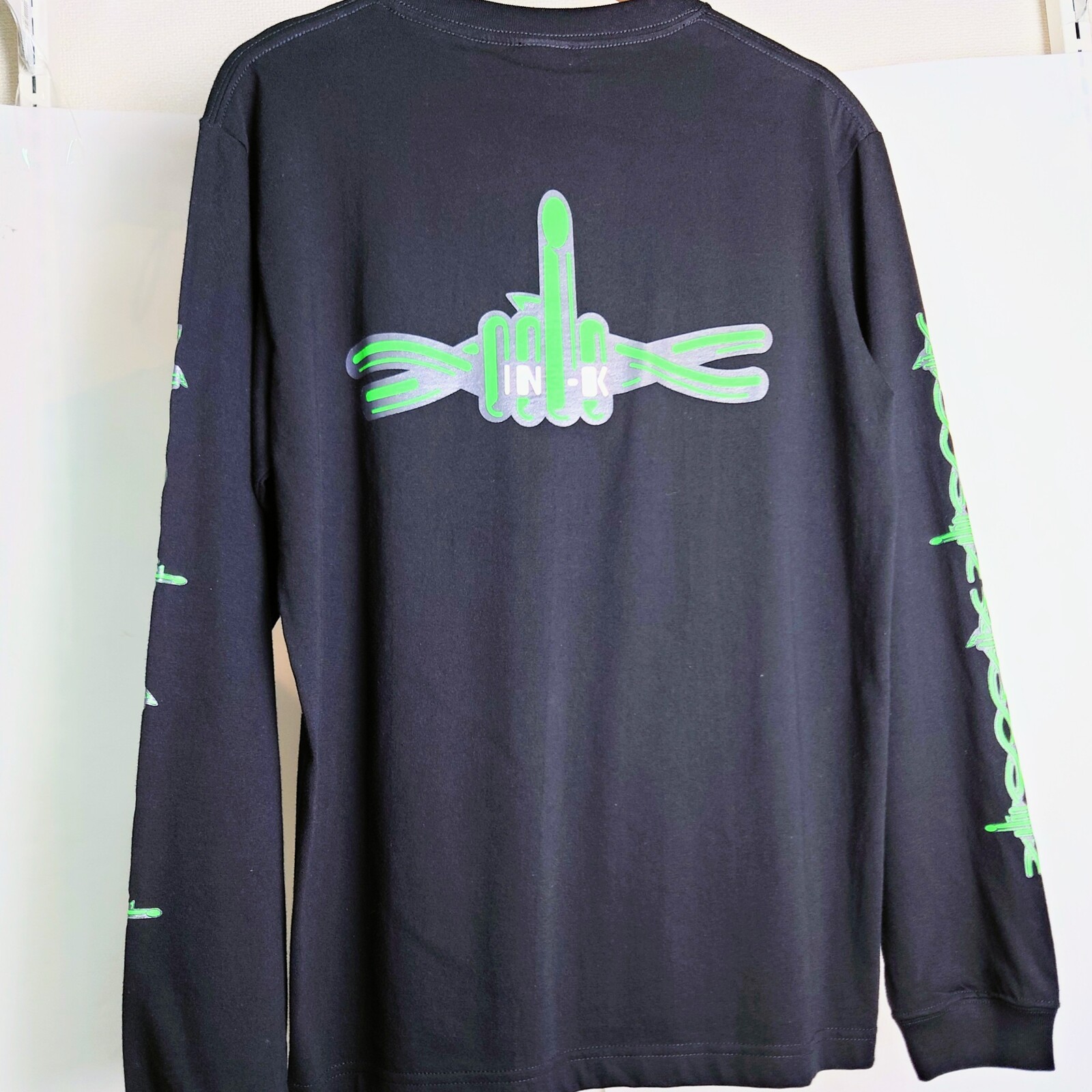 IN-K L/S Tee BARBED FXXK GREEN