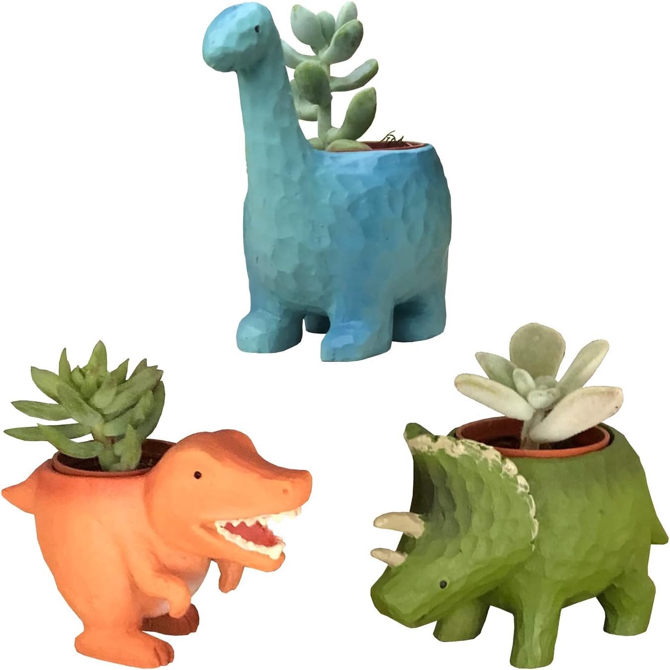 多肉 恐竜 新生活 陶器鉢 観葉植物 ギフト かわいい インテリア 新築祝