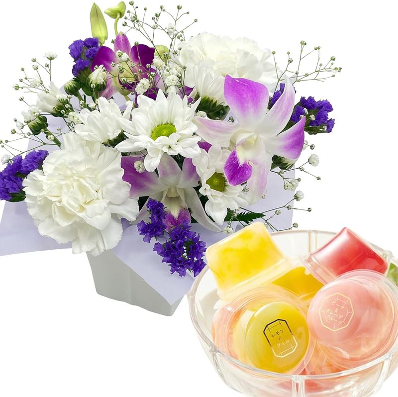 お供え お菓子 ゼリー 果物 花 お供え物 生花 お悔やみ 彼岸 お盆 命日 初盆