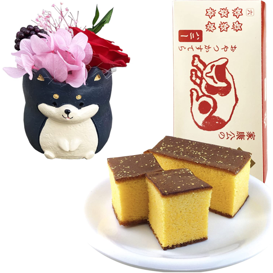 プリザーブドフラワー 花 プレゼント お花 お菓子 カステラ 和菓子 ギフト 誕生日 お花と団子 お花と食品のセット 安心と感動を送る フラワーギフト 花のギフト社