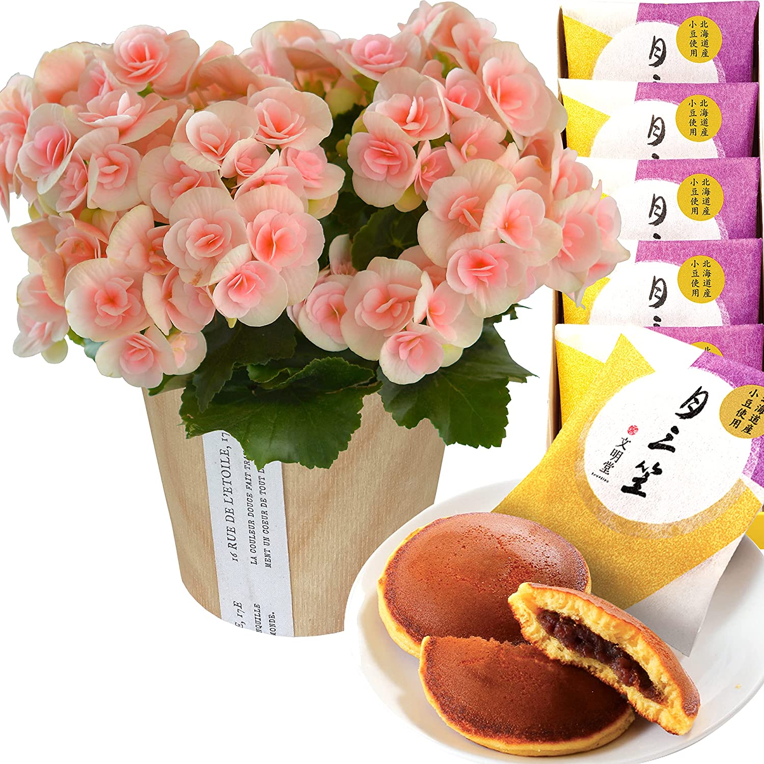 ハンドメイド、コーンスターチ粘土 ベゴニアの花 材料たった3つ