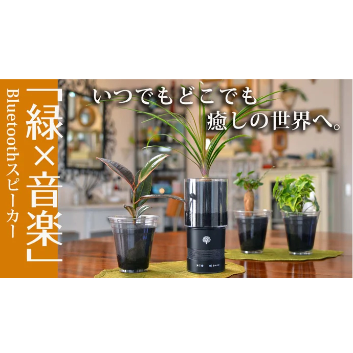 植物とスピーカーの4個セット】緑と音楽を同時に楽しめる インテリア