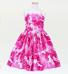 フラダンス ケイキ(ジュニア) ミディ丈 ムームードレス グリーン p19gr