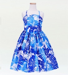 フラダンス ケイキ(ジュニア) ミディ丈 ムームードレス グリーン p19gr