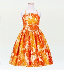 フラダンス ケイキ(ジュニア) ミディ丈 ムームードレス グリーン p19gr