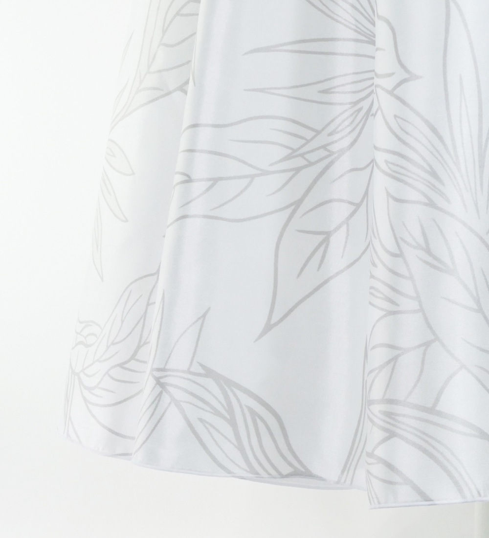 ロング丈】 フラドレス ヘリコニア ホワイト J2687wh | hula