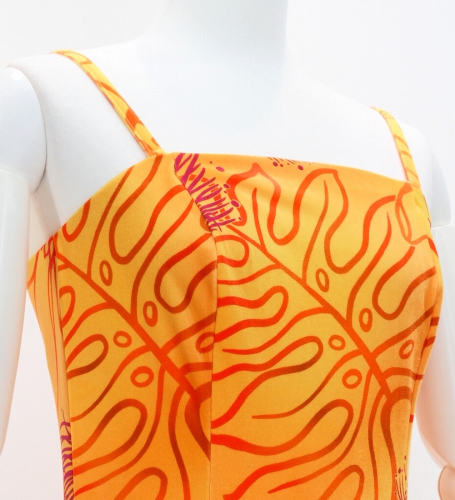 ロング丈】フラドレス レフア オレンジ J2875or | hula