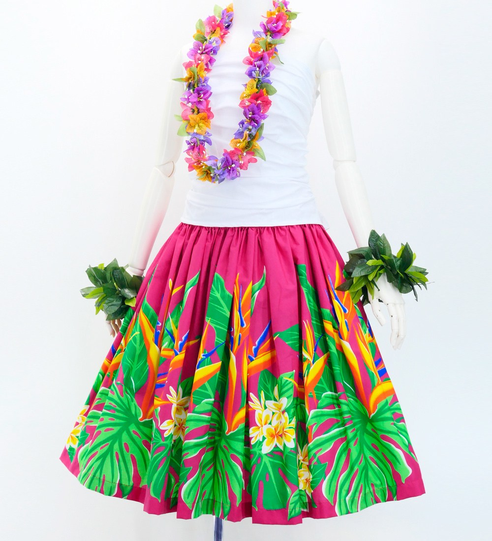 フラダンス、パウスカート3枚セット フラダンス パウスカート シングル73cm丈 ターコイズブルー 2977