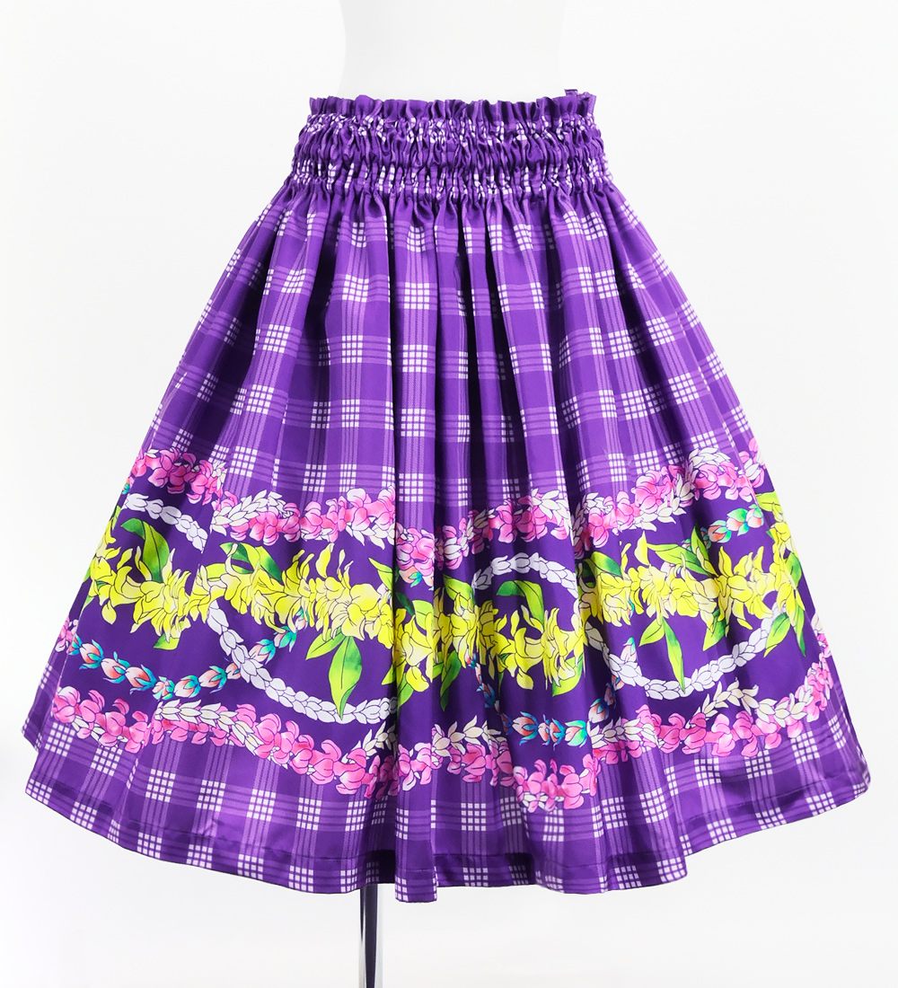 フラダンス パウスカート&チューブトップ セット パラカ×レイ パープル