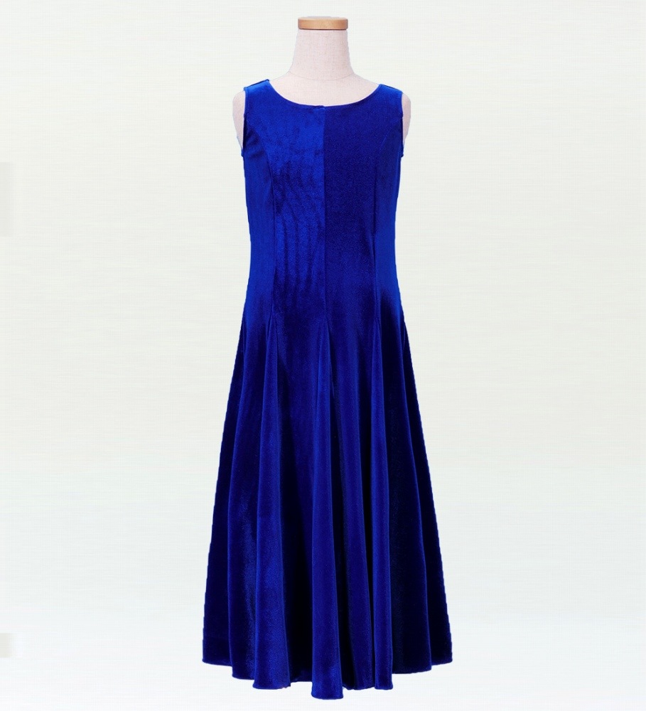 フラダンス ケイキ(キッズ) ベルベット 無地 ワンピースドレス