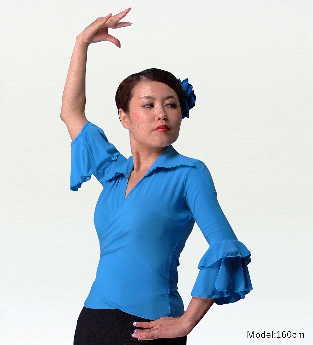 フラメンコ　ブラウス フラメンコ衣装 ブラウス・スカートセット Lサイズ K777G357