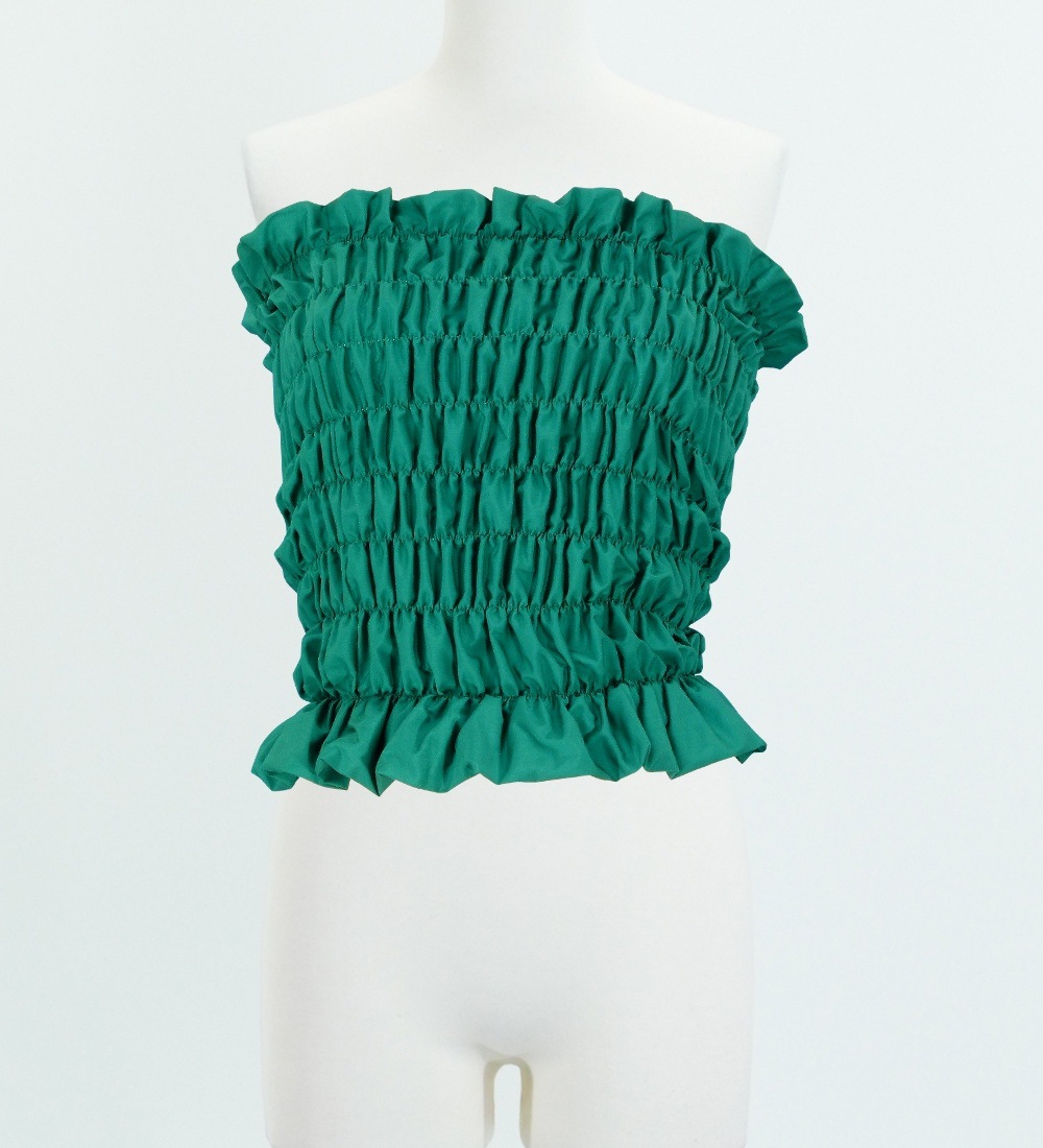 フラダンス シャーリングチューブトップ ブラウス グリーン 1663g すべての商品 Egl Tokyo