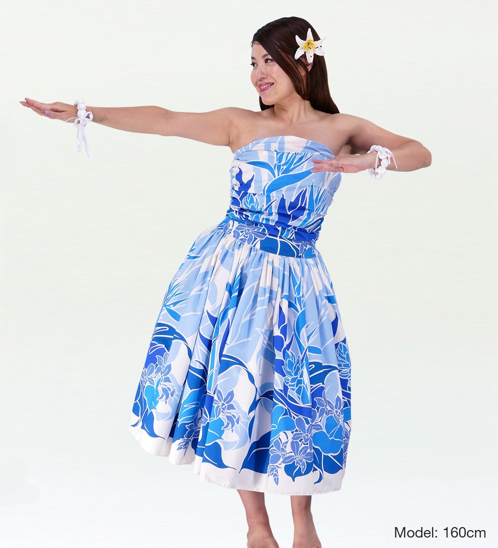 フラダンス用フード付きドレス