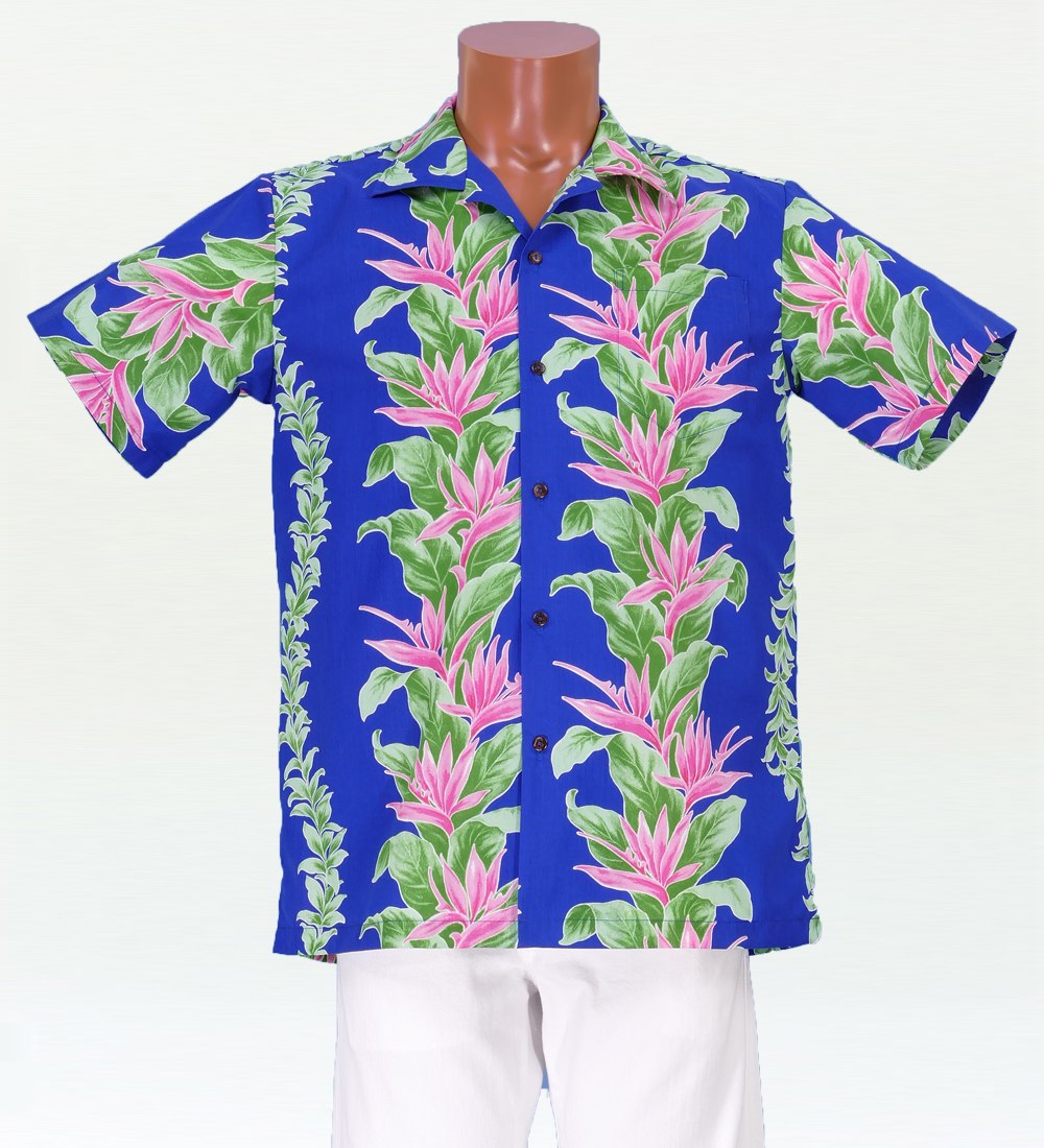 アロハシャツ ブルー メンズ Sサイズ（アメリカンサイズ） 1970blS