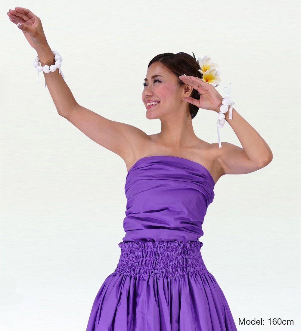 フラダンス ドレーピングチューブトップ ブラウス パープル 2018v