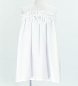 【日本製 フラダンス衣装】ホワイト Emika 上下セット ツーピース 白 フラドレス・衣装既製品 - パウスカートショップ｜フラダンス