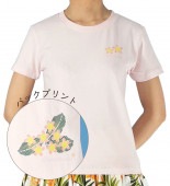 Tシャツ プルメリアプリント ホワイト 542w