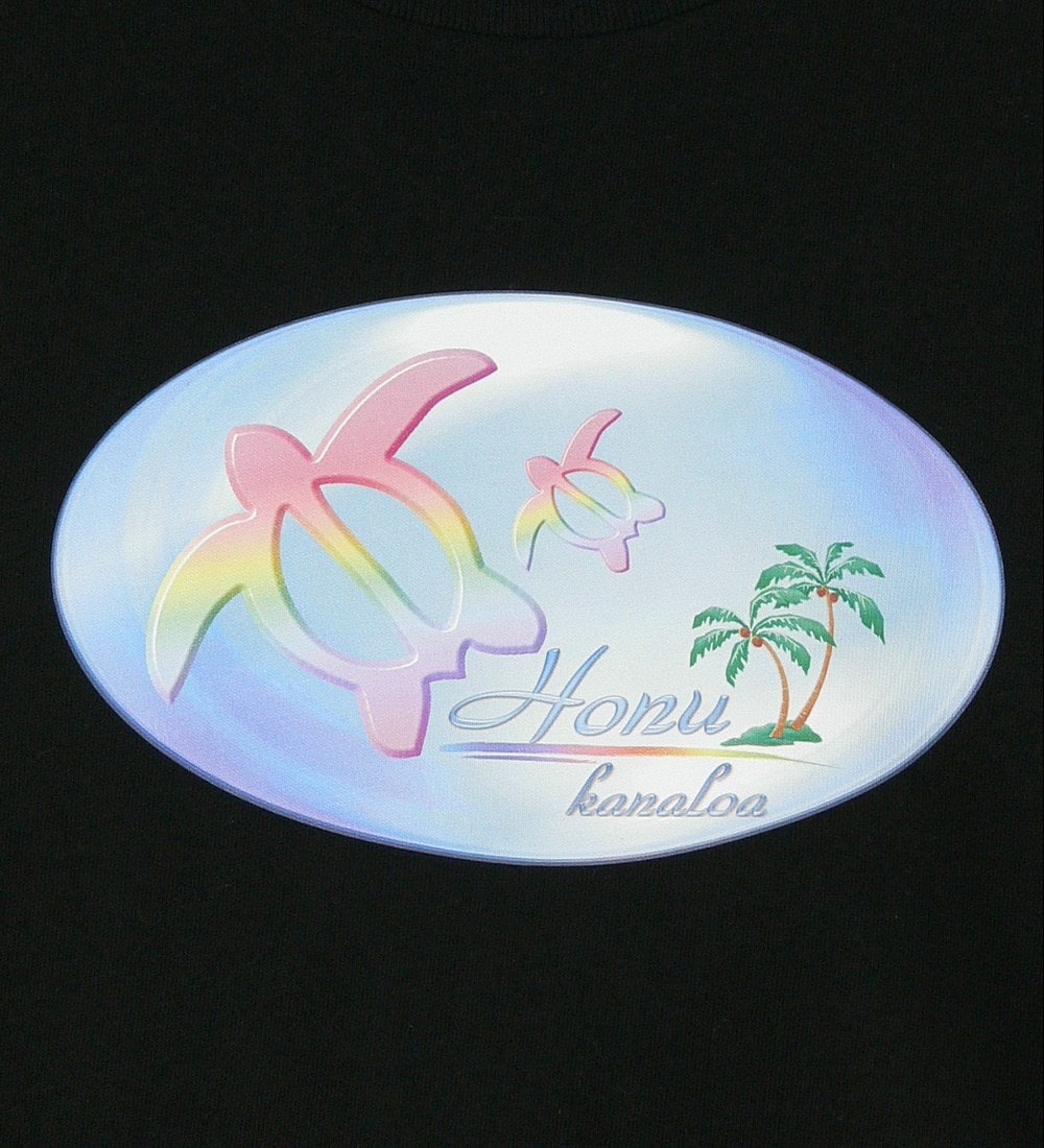 Tシャツ ホヌ フロントプリント ブラック 554b