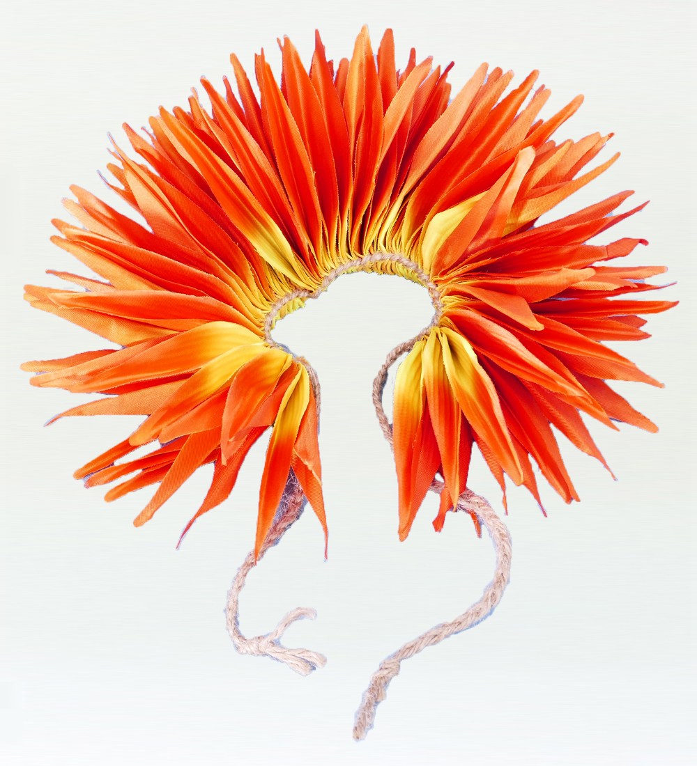 フラダンス バードオブパラダイス アクセサリー オレンジ×イエロー