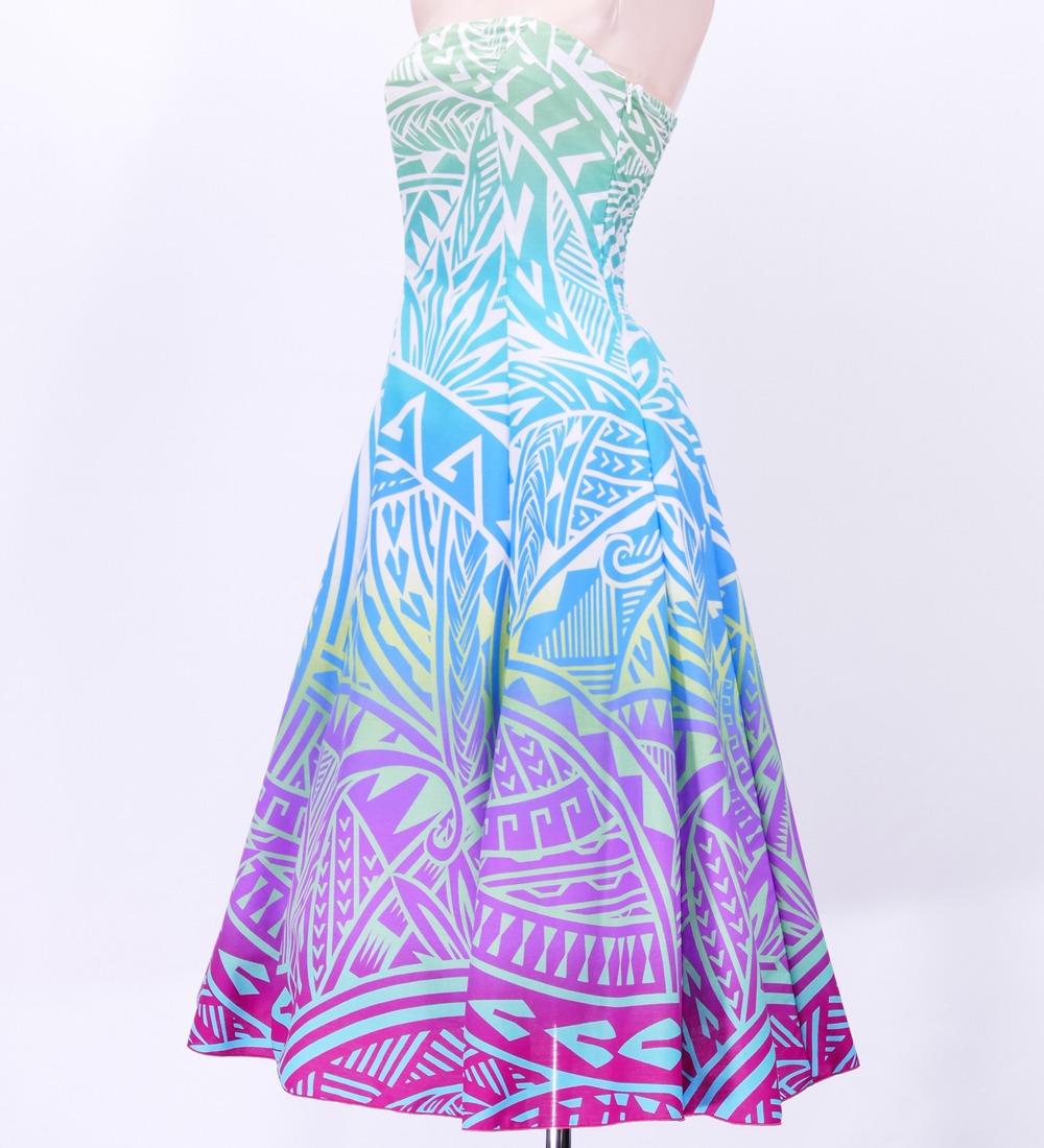 【美品 フラメンコ衣装】パープル×ターコイズブルー×バラ柄 ドレス 胸パット付き 楽天市場】上品 社交ダンスドレス フロート袖 メッシュ背中