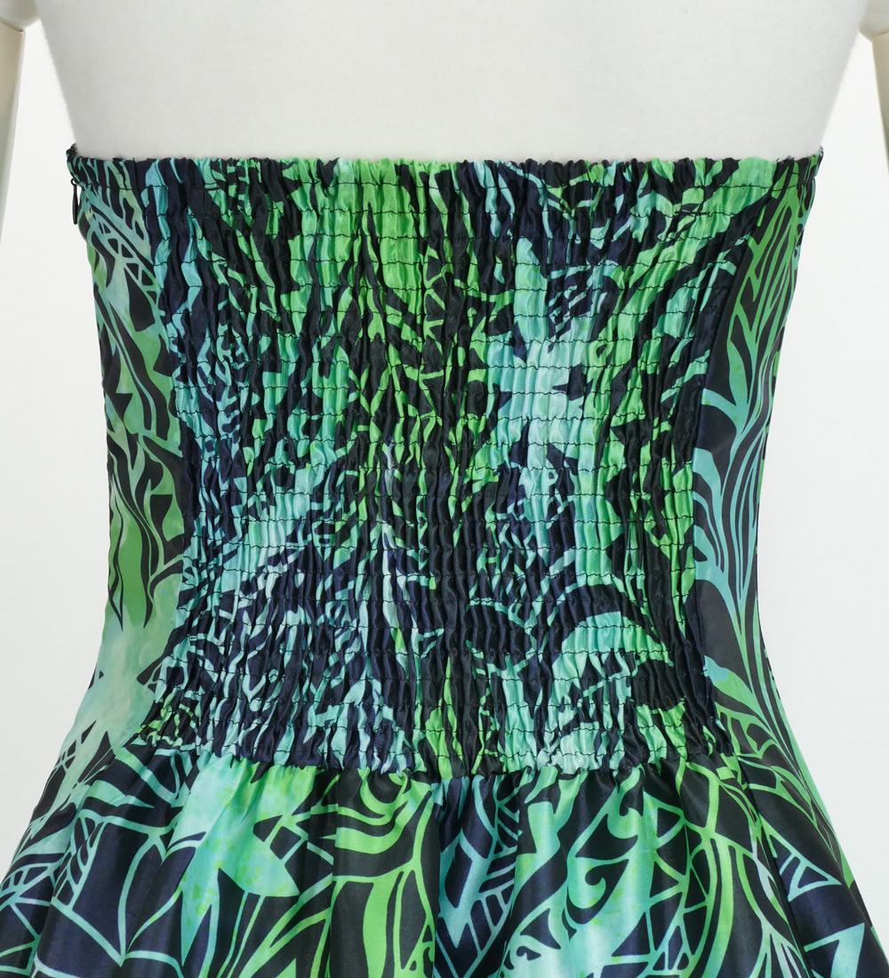 シルバー ストラップレス フレアドレス タックギャザー・フィット＆フレアドレス/40代50代からの