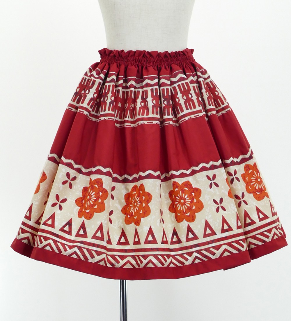 みーな☆ケイキ☆子ども☆切り替えパウスカート☆フラダンス☆ローズ