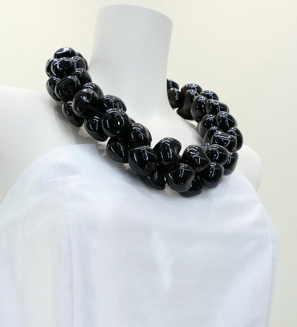 ハワイアンレイ ダブルククイレイ ブラック 2862bk