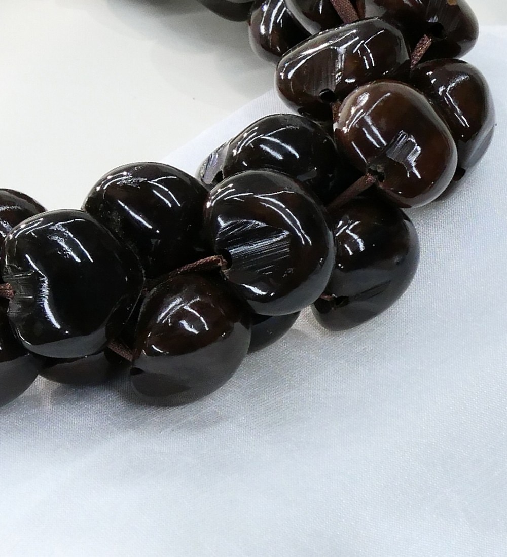 ハワイアンレイ ダブルククイレイ ブラウン 2862br