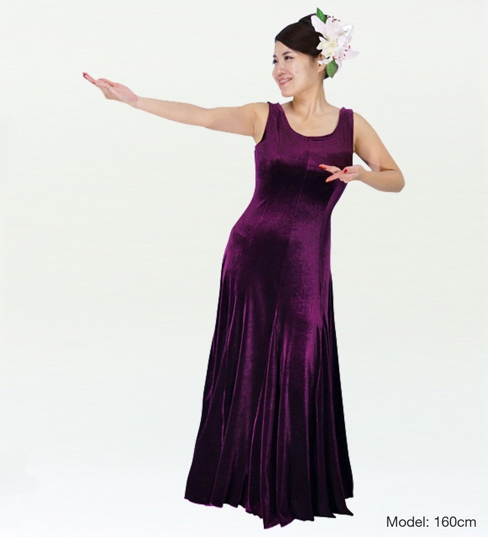 【フラメンコ衣装】パープル HERMOSA IBERIA ワンピース ドレス 美品 フラメンコ衣装】パープル HERMOSA IBERIA ファルダ