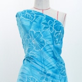 レア‼️【ハワイアン柄】ハイビスカス柄 阪神 Ｌ 本文必読‼️【値下げ不可】 数量5から】 生地 『T/C ハワイアンプリント ハイビスカス ブルー