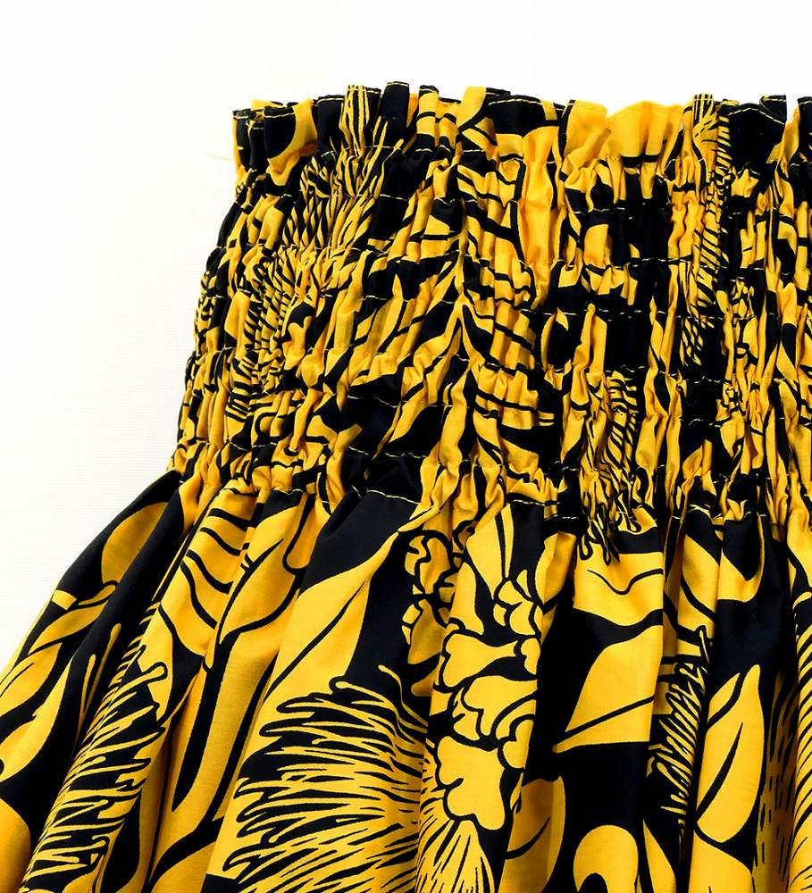 E&K フラダンス パウスカート フラダンス パウスカート シングル78cm丈 ホワイト×ブラック