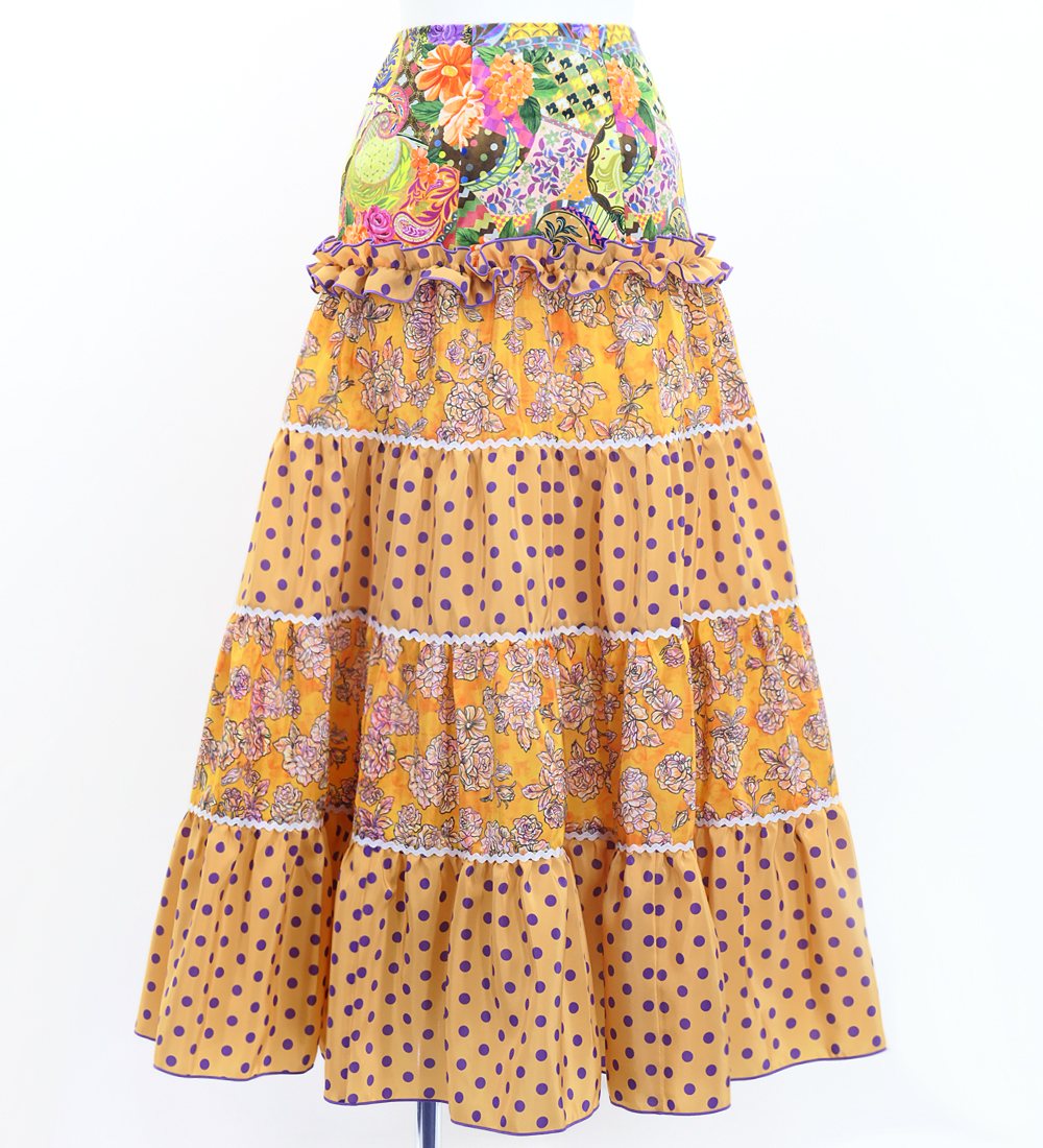 【美品 フラメンコ衣装】鮮やかオレンジ アトリエ貴美恵 ファルダ スカート 美品 フラメンコ衣装】鮮やかオレンジ アトリエ貴美恵 ファルダ