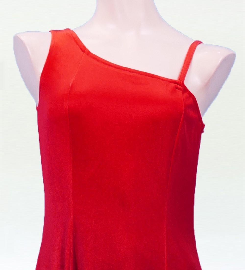 新品未使用　レッド　CC Fashion ベルベットドレス　フラ 000000008627_aguhDJl.jpg