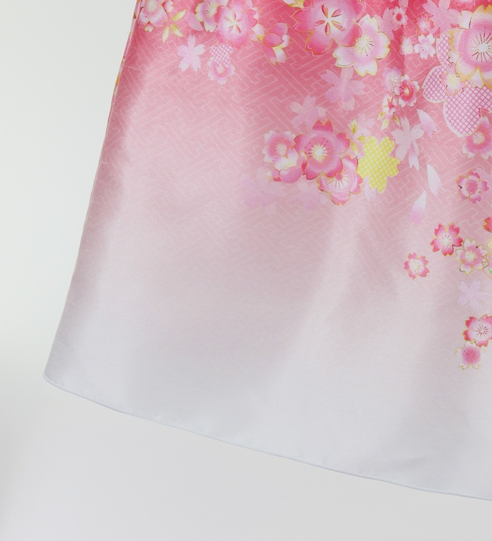 和柄ドレス ロング丈 桜 レッド（赤） JW001rd kimono dress japanese