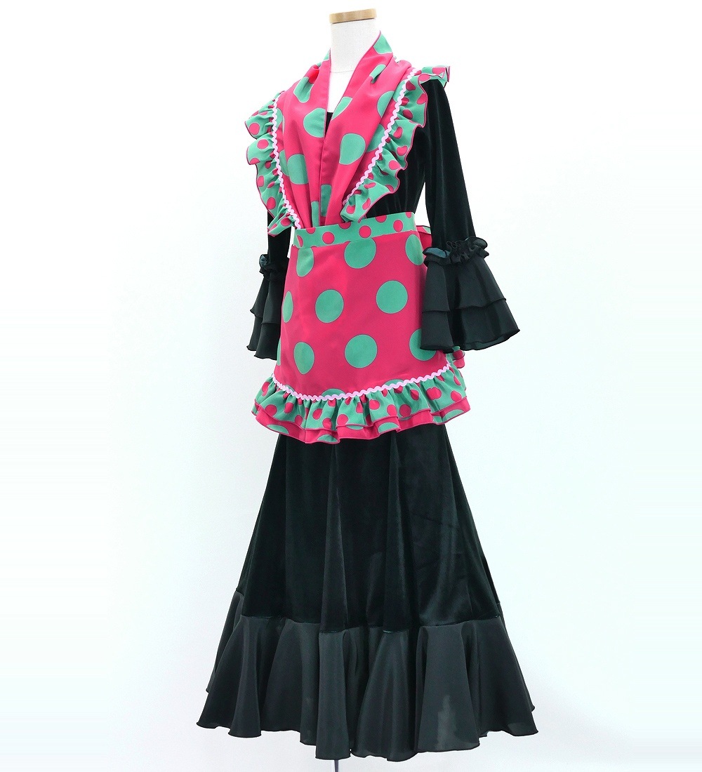 値下げ★フラメンコ衣装ファルダピキージョエプロン3点セット新品未使用ハンドメイド 値下げ☆フラメンコ衣装ファルダピキージョエプロン3点セット新品未