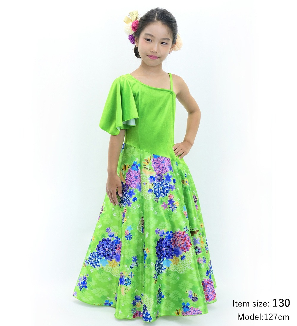 1着のみ 特別価格 フリルが美しい オシャレなグリーンドレス N06002EW87258_1_l.jpg