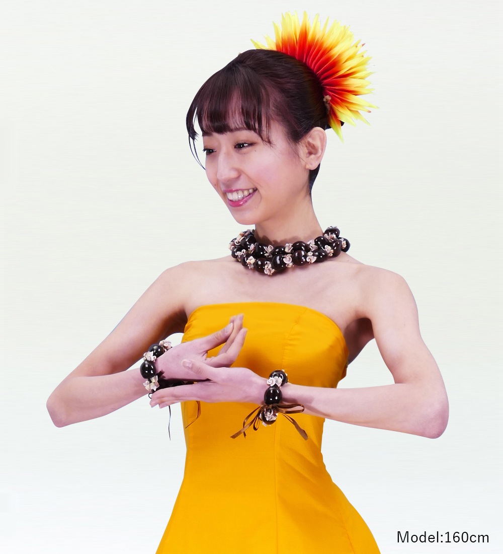 フラダンス バードオブパラダイス アクセサリー イエロー×オレンジ