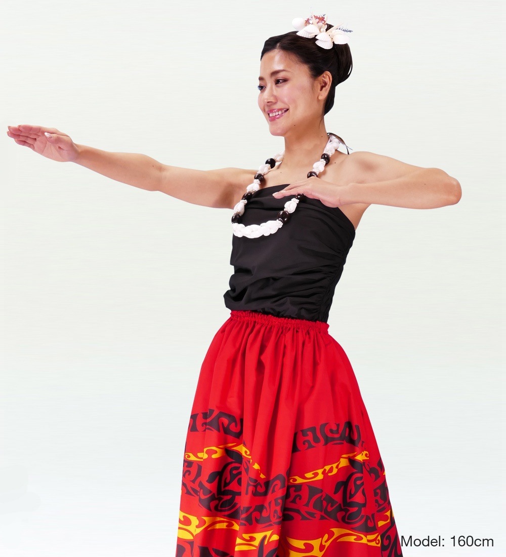 フラダンス ドレーピングチューブトップ ブラウス ブラック 2018b