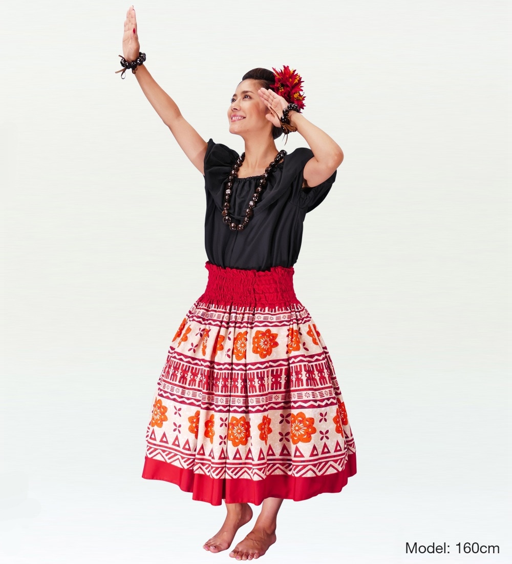 リバーシブルパウスカート フラダンス ダブル リバーシブル パウスカート ブラック 2638