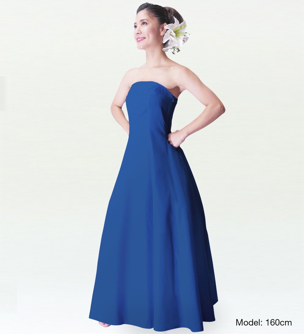 フラダンス用フード付きドレス an /アン】襟付き/ ドットチュール/ レース切替/ ノースリーブ