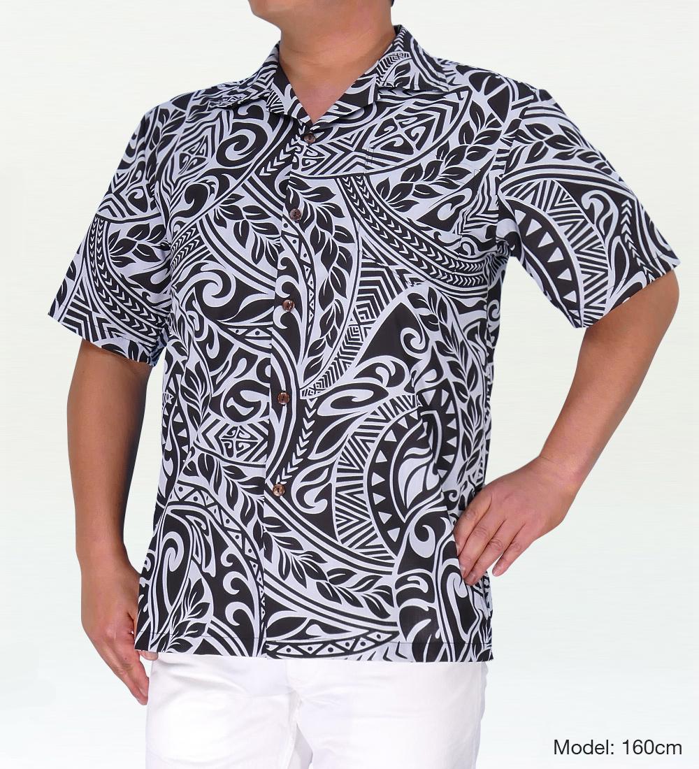 アロハシャツ ブラック メンズ Sサイズ アメリカンサイズ 17bs