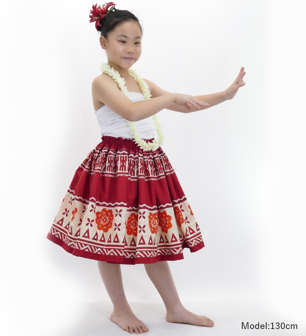 みーな☆ケイキ☆子ども☆切り替えパウスカート☆フラダンス☆ローズレッド 1_000000013763.jpg?1733723193